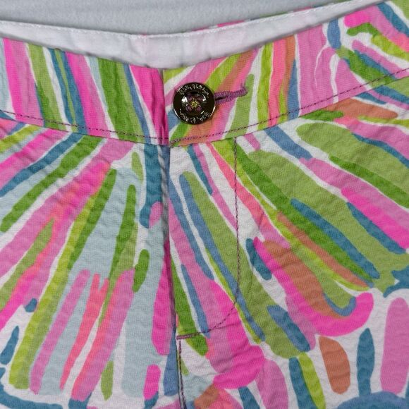 Lilly Pulitzer Pink Pout Shellabrate Scalloped Buttercup Shorts Size 0 Preppy - Picture 6 of 11